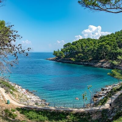 Klassenfahrt Istrien - Bucht auf Cres