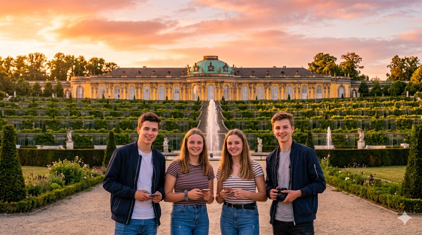 Klassenfahrt Berlin - Besichtigung Schloss Sanssouci in Potsdam